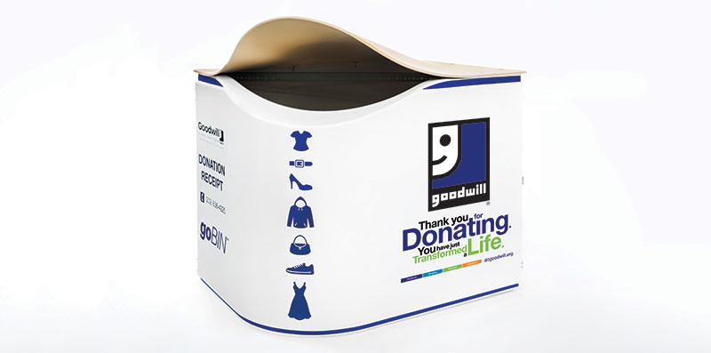 Thermoformed Goodwill GoBin Donation Bin