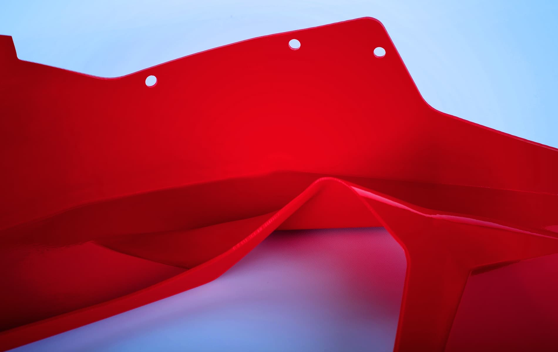 A Red Thermoformed Device Enclosure